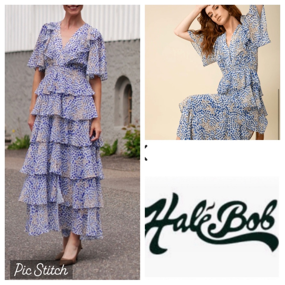 Hale Bob Ainsley Los Angeles Tiered Maxi Dress